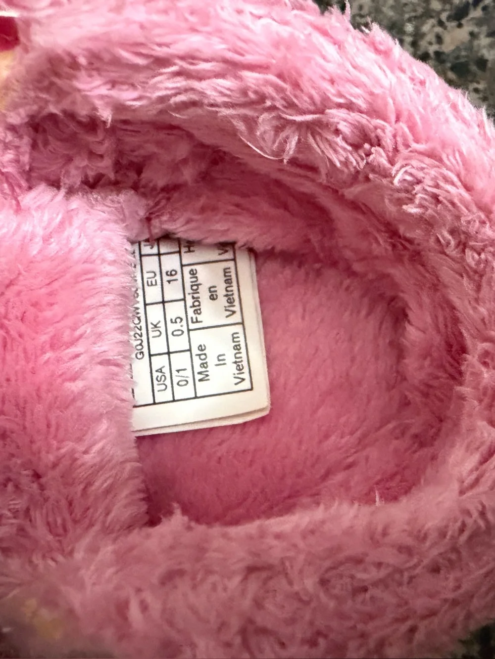UGG Kids Pink Plush Strap Bootie Slippers
